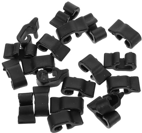 SHINEOFI 20pcs Black Pet Cage Door Latch Buckles Wire Mesh Clips for Cat Rabbit Bird Cage Reinforcement for Playpen Assembly and Repair