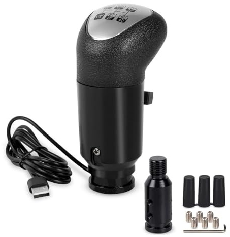 Hoppipola Pomo de palanca de cambios simulador para Logitech G29 G27 G25, joystick USB Racing con 18 velocidades para ETS2 para ATS, y Play para PC