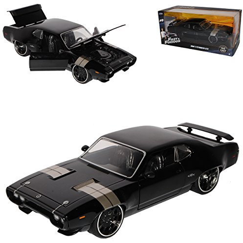 Plymouth GTX Fast 8 Dom Dominik Toretto The Fast and The Furious 1/24 Jada Modell Auto mit individiuellem Wunschkennzeichen