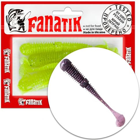 Fanatik Boxer 2 3 3.5 4.5 5-11cm Gummiköder Gummifisch mit Aroma Fanatic Jig Soft Bait Lure Kunstköder Angeln Köder Gummishad Twister (008, 3.0)