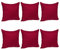 WOLTU® 6X Kissenbezug Kissenhülle 100% Baumwolle mit Reissverschluss, 6er Set Sofakissen Dekokissen Kopfkissen Hülle Bezüge Bezug, 50x50 cm, Bordeaux