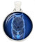 Merchandise for Fans Halskette mit Anhänger/Silberschmuck/Indianerschmuck. Nachtleuchtend. Farbe: Silber, Motiv: Wolf (05)