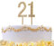 21 Gold Diamond Sparkley Cake Topper Age Year For Mans Boys Womens Girls Birthday Anniversary Party Decorations