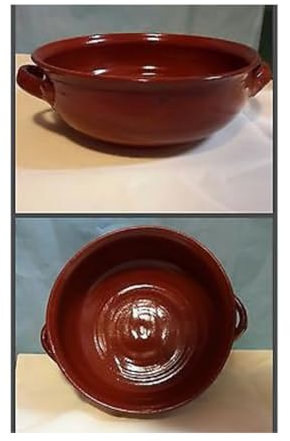 OISE ART STORE Trade Shop - 6 Tegamini 15 Cm con Manici Tegame Tegami Pentolame Ceramica Terracotta Cucina