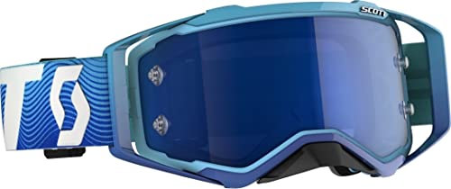 SCOTT Prospect MX Motocross-Brille, Blau/Weiß/Electric Blue Chrome