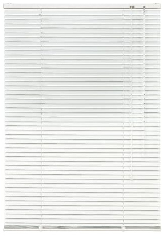 Alu Jalousie viele Größen und Farben Aluminium Lamellen Rollo Faltrollo Jalousette Wandmontage Deckenmontage Tür Fenster Sonnenschutz Sichtschutz Blendschutz Hitzeschutz (200 x 160 cm, Weiß)