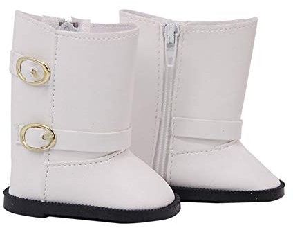 Uteruik Puppenschuhe Leder Stiefel für 46 cm Mädchen Puppe Winter Warm Schuhe Outfits Kostüm Zubehör 1 Paar #C