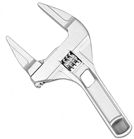 Sehfupoye Multifunction Adjustable Wrenches Large Opening Wide Jaw 16-68mm Aluminum Alloy Spanner Wrenches Bathroom Spanner Wrenches Silver