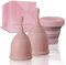 HOMENATUR Menstruationstasse - Set mit 2 Menstruationstassen in Größen S und L und Zusammenklappbarer Sterilisator - Medizinisches Silikon - WiederverwendBar, Bequem und Sicher - Multifunktional