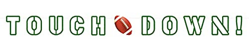 Amscan 9912281 - Partykette Touchdown, 180 x 15 cm, Papier, Football, Dekoration, Motto-Party