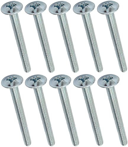 AERZETIX - C44747 - Set di 10 - Vite per maniglie per mobili - testa grande bombata - Ø4x40mm - acciaio zincato - impronta Pozidriv - fai da te - ristrutturazione - decorazione