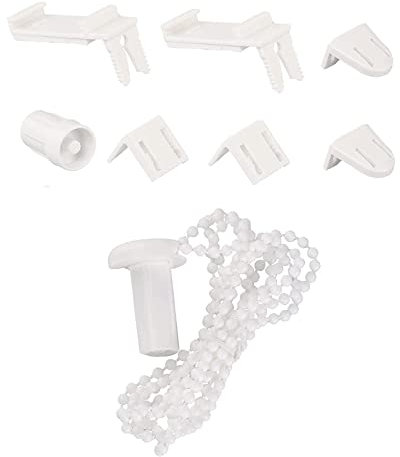 MFGJ Kit Rollo Beschläge Halterung Fenster, 17mm Ersatzteile Doppelrollo Klemmhalter, Klemmfix Ersatzteil Ohne Bohren, für Verdunkelungsrollo, Klemmfix-Rollos, Doppelrollo(Weiß)