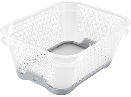 keeeper Stapelkorb, Rutschfest, DIN A7, 16 x 12 x 7 cm, Jonas, Nordic Grey