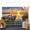 FoLIESEN Fliesenaufkleber - Deko-Bild für Bad, Küche, Badezimmer - Dekoration Fliesen-Bild selbstklebend - Sonnenuntergang, Fliese - Bild (BxH):15x15 cm - 90x60 cm / 24-tlg.