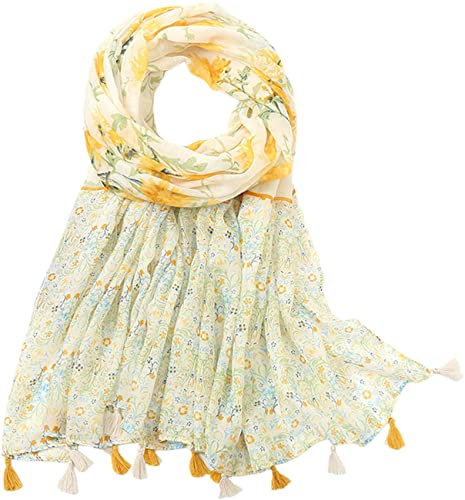 MAIRY Schal Damen mit Muster Tuch Damen Halstuch Sommertuch Schal Tuch für Frühling und Sommer Ganzjährig M229