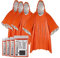 LAMA Notfall Regenponcho Rettung Poncho(4 Stück),Biwaksack Erste Hilfe Regenjacke,Ultraleicht Wasserdicht Notfalldecke, Wärmerückhaltung reflektierende Überlebensausrüstung für Wandern Camping, Orange