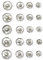 20 x fiXte Snap Fasteners Fastenings 7mm to 12mm Stitch Press Studs for Sewing Snap B uttons for Clothes DIY Craft Projects