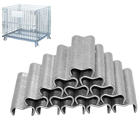 Pinze ad anello a scatto, pinze per chiodi di tipo M di tipo M di tipo M, chiodi in acciaio zincato, pinza ad anello di maiale a gabbia multifunzione Staples 600pcs