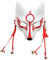 YangYong Kitsune Fuchsmaske für Halloween Maskerade Party, Kabuki PU Masken für Kostüm