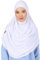 Prien Kopftuch für Damen, Lang Muslim Hijab Frauen, Türkisch Khimar Schal Islamische Kleidung, Konfektionshijab Kopftücher Kleider, Muslimische Sport Head Scarf Set (Weiß)