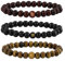 MILAKOO Holzperlen Armband Tibetisch Buddhistische Meditation Mala Gebetskette Herren Elastisches Armband 6 / 8mm (C1:8mm)
