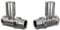 UK Radiators Round Chrome Radiator Valve Pair - Chrome Polished Finish - Classy and Modern Design 1/2 x 10mm Straight Radiator Valve Pair - Pair of Valves