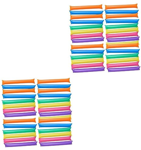 Toyvian 60 STK Tanken Requisiten Geräuschstock Boom-Sticks für Teamgeist Geschenke Aufblasbare Jubelstöcke Parteiführer bleiben Komm Stock jubelstock aufblasbarer Stock Generator