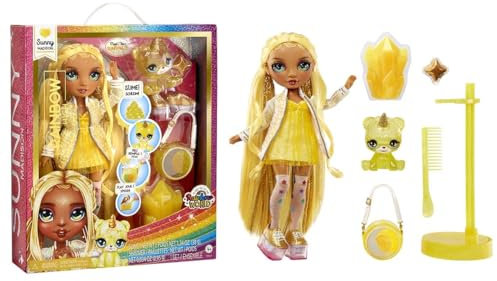 Rainbow High Fashion Doll with Slime & Pet - Sunny (Yellow) - 28 cm Shimmer Doll with Sparkle Slime, Magical Pet and Fashion Accessories - Kids Toy - Great for Ages 4-12 Years