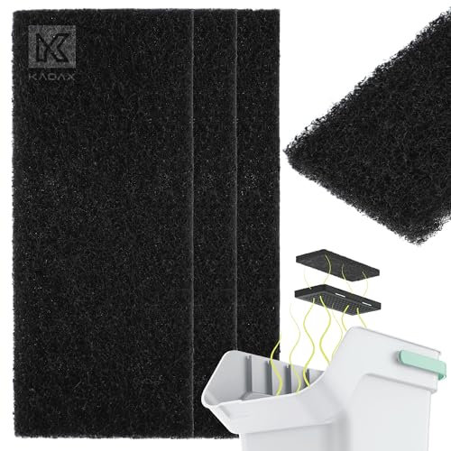 KADAX Filtro ai carboni attivi per contenitori dei rifiuti, filtro a carbone, filtro a carbone, filtro di ricambio, filtro antiodore per secchi compost (set rettangolare), K9746