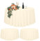 2er-Set Beige Runde Tischdecke - 305cm Durchmesser, für Ø150-240cm Tische - Polyester, Wasserdicht, Waschbar - Große Tischdecke für Hochzeit, Party, Buffet, Camping, Restaurant (120 Zoll)