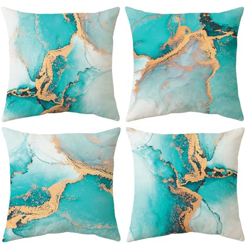 ARNTY Housse de Coussin 45 X 45 Cm, Lot de 4 Housses Coussin DéCoratives en Velours, Taie d'oreiller avec Fermeture éclair Invisible, pour Canapé Chambre Salon Bureau Jardin (B1602)