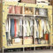 FZZIBQYR Kleiderschränke aus Stoff, tragbarer Schrank, Kleiderschrank, Kleiderschrank-Organizer mit Metallregal und Staubschutz, einfach zu montieren, 26 mm Dickes Stahlrohr, faltbar, zum Aufbewahren
