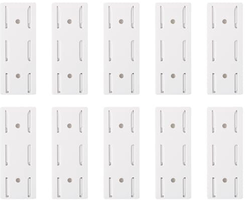 10 Pièce Support de Prise Adhésif sans Perforation, Support de Multiprise Autocollant, Support de Prise de Bureau Autocollant, Support de Prise Murale pour La Maison, La Cuisine, Le Bureau (Blanc)