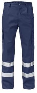 SIGGI Pantaloni da lavoro Step One blu con bande reflex (blu, XL)