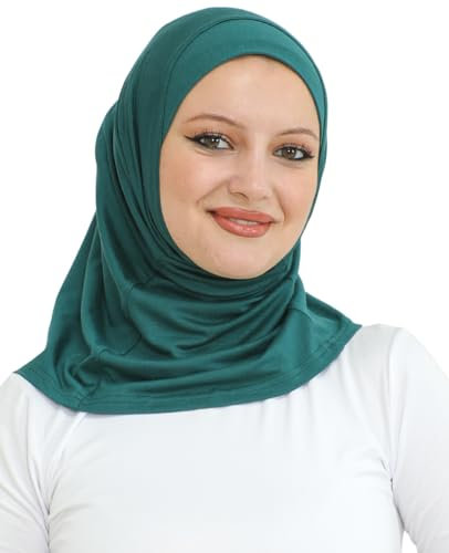 Prien Sport Kopftuch Für Damen, Muslimische Hijab Kleider, Weicher Schal Für Frauen, Muslim Kleid Set, Abaya Gebetskleidung, Islamische Kopftücher Kleidung Für Ramadan (Smaragd)
