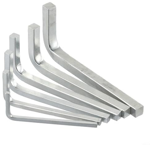 Juego de 6 llaves de cabeza cuadrada en forma de L para FACULX de 4 puntos, herramienta de mano para apretar el tornillo cuadrado de 3 mm a 8 mm
