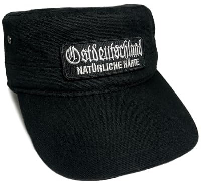 No Face No Name Military Cap Ostdeutschland Natürliche Härte in schwarz I Unisex frei einstellbar I bestickter Patch I Army Basecap Snapback Kappe Mütze