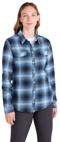 Mountain Warehouse Willow Brushed Flannel Womens Shirt | Lightweight & Breathable Casual 100% Cotton Checks Shirt, Soft Brushed Inner for Comfort, For Autumn, Casual & Everyday Wear