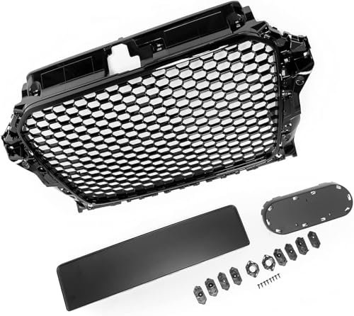 JLQFYWL Parrillas Delanteras de Radiador para Audi A3 S3 8V, Parrilla Negro Riñones, Rejilla Parachoques Parrilla Delantera Accesorios Coche