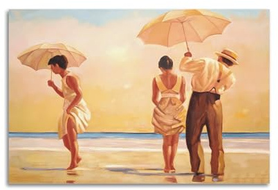 RedMush Poster Jack Vettriano (64) sur toile - Décoration pour chambre à coucher, bureau, chambre - Cadeau - Sans cadre - 30 x 45 cm