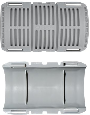 Raccord de tuyau ondulé M40 - Manchon - 4 demi-cosses (pour 2 raccords) - Résistant aux chocs - Antistatique - Sans halogène - Résistant aux températures de -20 °C à +80 °C