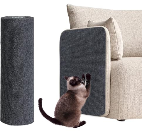 Alfombra Rascador para Gatos, 40 x 200 cm Protector Sofa Gatos Arañazo Tapete Autoadhesivo para Rascar Gatos Climbing Cat Scratcher para Sofás, Muebles y Paredes