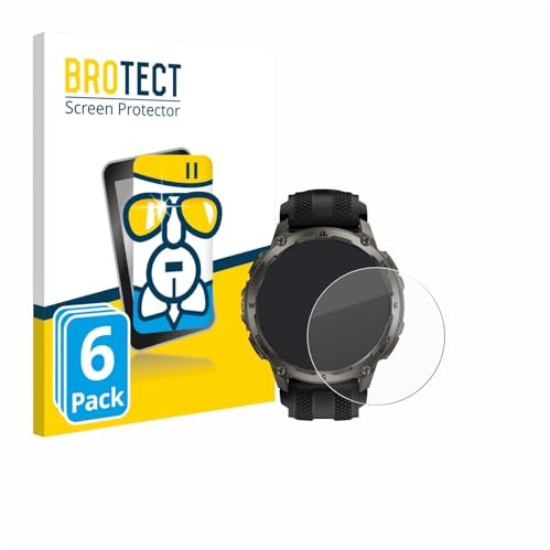BROTECT Schutzglas für Kospet Tank T4 | 6 Stück Transparenter Displayschutz Made in Germany Schutzfolie Panzer Folie Glas 9H Anti-Fingerprint Einfache Montage Clear