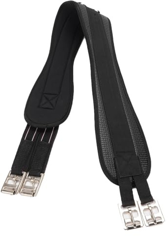 Fabater Reitsport-Bauchgurt aus Leder Zum Reiten, Bequemer Sattelgurt für Gleichmäßige Druckverteilung, Geeignet für Pferde Jeder Größe, Edelstahlschnalle für Haltbarkeit und Leistung (115CM)