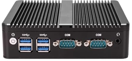 HKUXZR Mini PC per dispositivi firewall senza ventole, Intel Core i3-4030U, 2 core e 4 thread, chip scheda di rete Realtek RTL8111H, supporta 1 DDR3L, 2 COM, 1 VGA + 1 interfaccia HDMI (senza RAM NO