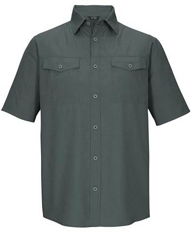 killtec Herren Funktionshemd/Outdoorhemd Kurzarm Schnelltrocknend KOS 63 MN WVN SHRT