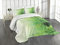 ABAKUHAUS asiatisch Tagesdecke Set, Zen Spa Bambusse Bäume, Set mit Kissenbezug Moderne Designs, für Einzelbetten 170 x 220 cm, Hellgelb Grün