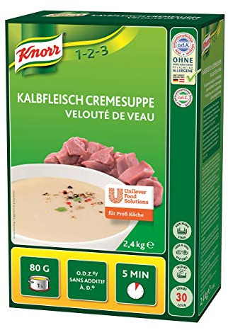 Knorr Kalbfleisch Cremesuppe Trockenmischung (intensiver, natürlicher Kalbsgeschmack) 1er Pack (1 x 2,4 kg)