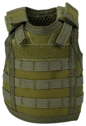 Alomejor Porte-gobelets à bière avec Sangles réglables pour décoration de Bouteille fraîche de 12 oz ou 16 oz(Vert armée)
