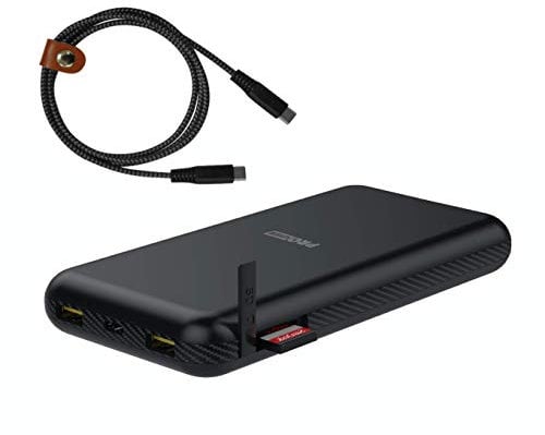 Pro User 3-in-1 Powerbank + USB HUB + SD Card Reader; 20.100mAh Hochleistungs-Akku: 30Watt USB-C Power Delivery Plus 2 x 18W USB-A, incl. USB Kabel und Travel Case: lädt MacBook, Tablet, Handy